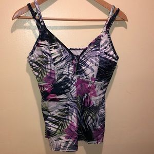 Size 18 Tankini Bathing Suit Top EUC